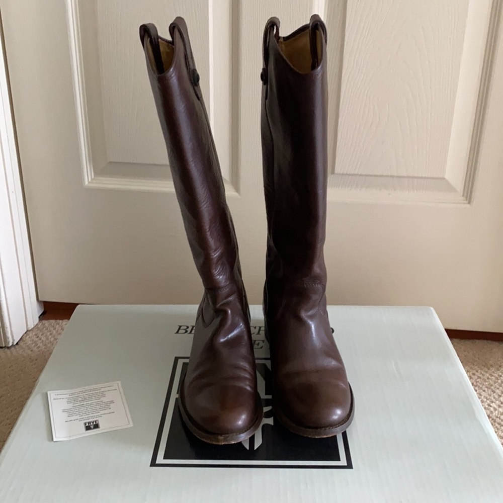 Frye Melissa Button Dark Brown Boot - image 6